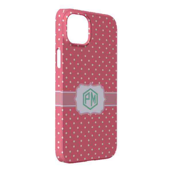 Custom Pink & Orange Chevron iPhone Case - Plastic - iPhone 14 Plus (Personalized)