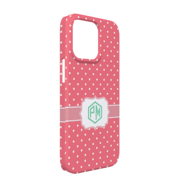 Custom Pink & Orange Chevron iPhone Case - Plastic - iPhone 13 Pro (Personalized)