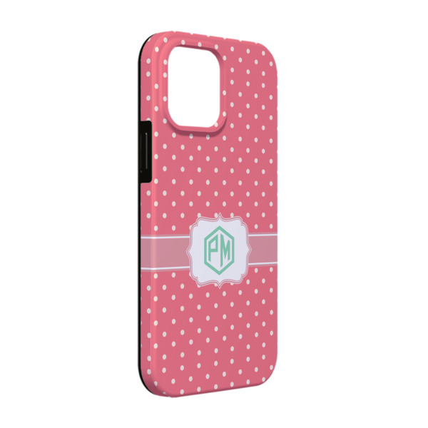 Custom Pink & Orange Chevron iPhone Case - Rubber Lined - iPhone 13 (Personalized)