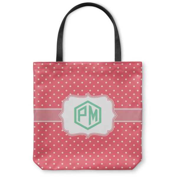 Custom Pink & Orange Chevron Canvas Tote Bag (Personalized)