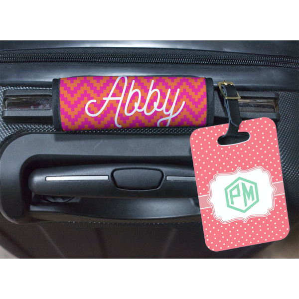 Custom Design - Luggage Wrap & Plastic Rectangular Tag - In Context