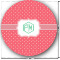 Pink & Orange Chevron Multipurpose Round Labels - 1" (Personalized)
