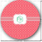 Pink & Orange Chevron Multipurpose Round Labels - 4" (Personalized)