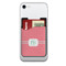 Pink & Orange Chevron 2-in-1 Cell Phone Credit Card Holder & Screen Cleaner (Personalized)