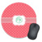 Pink & Orange Chevron Round Mouse Pad (Personalized)
