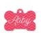 Pink & Orange Chevron Bone Shaped Dog ID Tag - Small (Personalized)