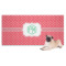 Pink & Orange Chevron Dog Towel (Personalized)