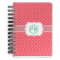 Pink & Orange Chevron Spiral Notebook - 5x7 w/ Monogram