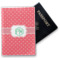 Pink & Orange Chevron Vinyl Passport Holder (Personalized)