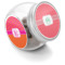 Pink & Orange Chevron Puppy Treat Jar (Personalized)