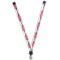 Pink & Orange Chevron Lanyard (Personalized)