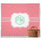 Pink & Orange Chevron Outdoor Picnic Blanket (Personalized)