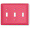 Pink & Orange Chevron Light Switch Cover (3 Toggle Plate)