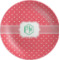 Pink & Orange Chevron Melamine Plate (Personalized)