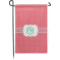 Pink & Orange Chevron Small Garden Flag - Double Sided w/ Monograms