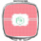 Pink & Orange Chevron Compact Makeup Mirror (Personalized)