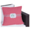 Pink & Orange Chevron Outdoor Pillow (Personalized)
