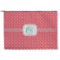 Pink & Orange Chevron Zipper Pouch (Personalized)