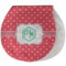 Pink & Orange Chevron Burp Pad - Velour w/ Monogram