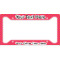Pink & Orange Chevron License Plate Frame (Personalized)