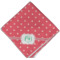 Pink & Orange Chevron Cloth Dinner Napkin - Single w/ Monogram