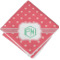 Pink & Orange Chevron Cloth Napkin w/ Monogram