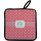 Pink & Orange Chevron Pot Holder w/ Monogram