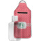 Pink & Orange Chevron Hand Sanitizer & Keychain Holder - Large (Personalized)