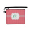 Pink & Orange Chevron Wristlet ID Case w/ Monogram