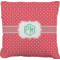 Pink & Orange Chevron Faux-Linen Throw Pillow 18" (Personalized)