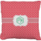 Pink & Orange Chevron Faux-Linen Throw Pillow 26" (Personalized)