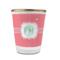 Pink & Orange Chevron Glass Shot Glass - 1.5 oz - with Gold Rim - Single (Personalized)