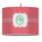 Pink & Orange Chevron Drum Pendant Lamp (Personalized)