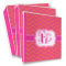 Pink & Orange Chevron 3 Ring Binder - Full Wrap (Personalized)