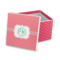 Pink & Orange Chevron Gift Box with Lid - Canvas Wrapped (Personalized)