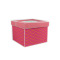 Pink & Orange Chevron Gift Box with Lid - Canvas Wrapped - Small (Personalized)