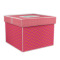 Pink & Orange Chevron Gift Box with Lid - Canvas Wrapped - X-Large (Personalized)