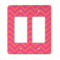 Pink & Orange Chevron Rocker Style Light Switch Cover - Two Switch