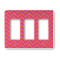 Pink & Orange Chevron Rocker Style Light Switch Cover - Three Switch