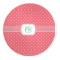 Pink & Orange Chevron 5' Round Indoor Area Rug (Personalized)