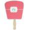 Pink & Orange Chevron Paper Fan (Personalized)