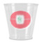 Pink & Orange Chevron Plastic Shot Glass (Personalized)