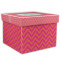 Pink & Orange Chevron Gift Box with Lid - Canvas Wrapped - XX-Large (Personalized)
