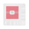 Pink & Orange Chevron Coined Cocktail Napkins (Personalized)