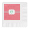 Pink & Orange Chevron Embossed Decorative Napkins (Personalized)