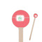 Pink & Orange Chevron Round Wooden Stir Sticks (Personalized)