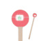 Pink & Orange Chevron 7.5" Round Wooden Stir Sticks - Single Sided (Personalized)