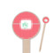 Pink & Orange Chevron Round Wooden Food Picks (Personalized)
