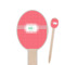 Pink & Orange Chevron Oval Wooden Food Picks (Personalized)