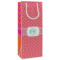 Pink & Orange Chevron Wine Gift Bags (Personalized)